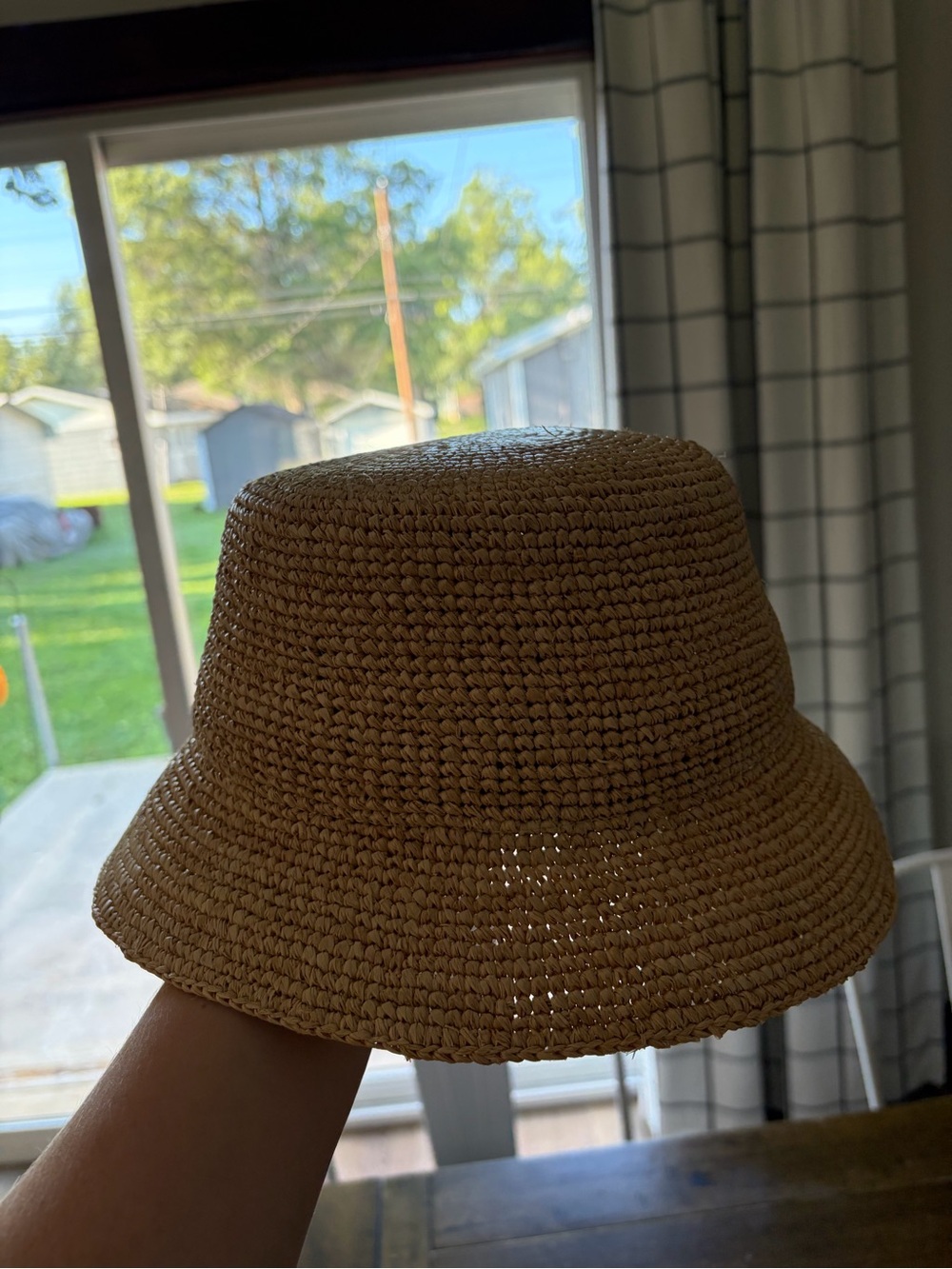 NWOT Natural Raffia Straw Bucket Hat - Picture 7 of 13